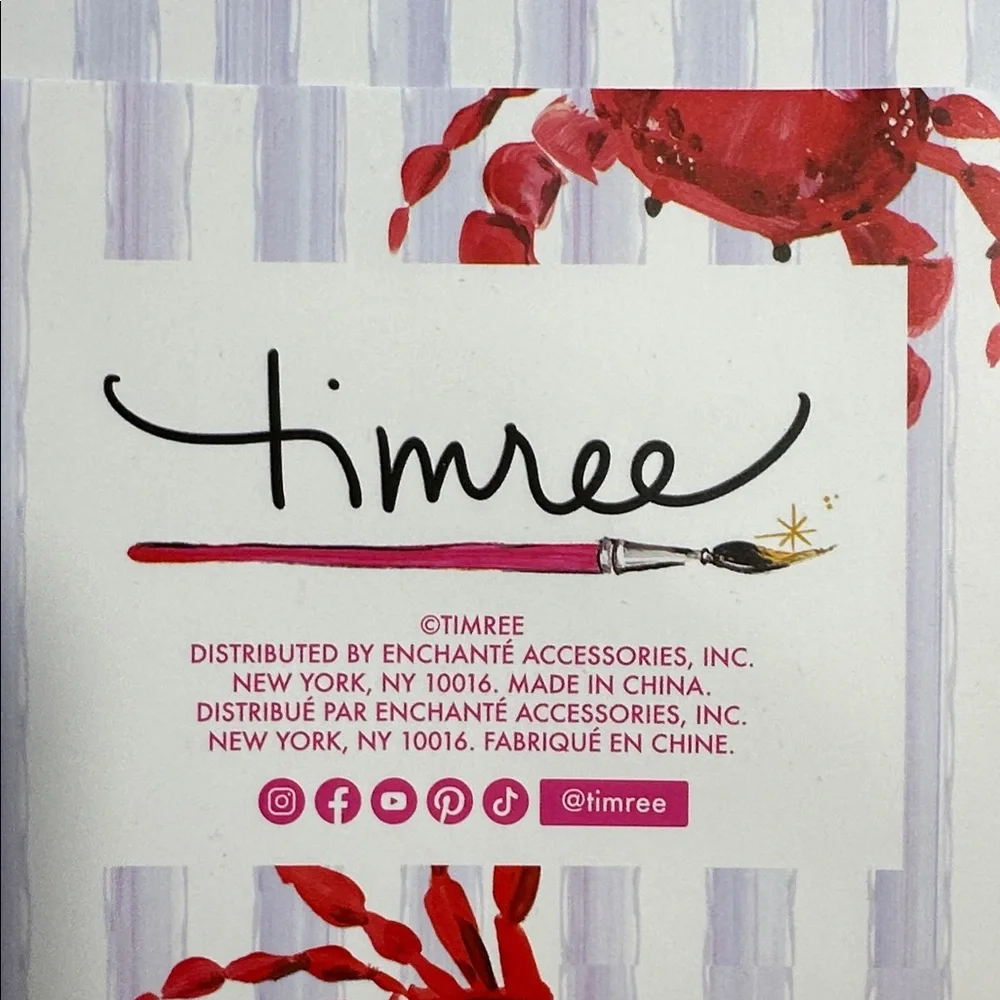 Timree set of 2 crab gift bags 10” x 13”